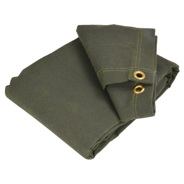 キャンバスタープ 18oz 蝋引き帆布 ターポリン 軍幕 OD色 [ 8×10ft