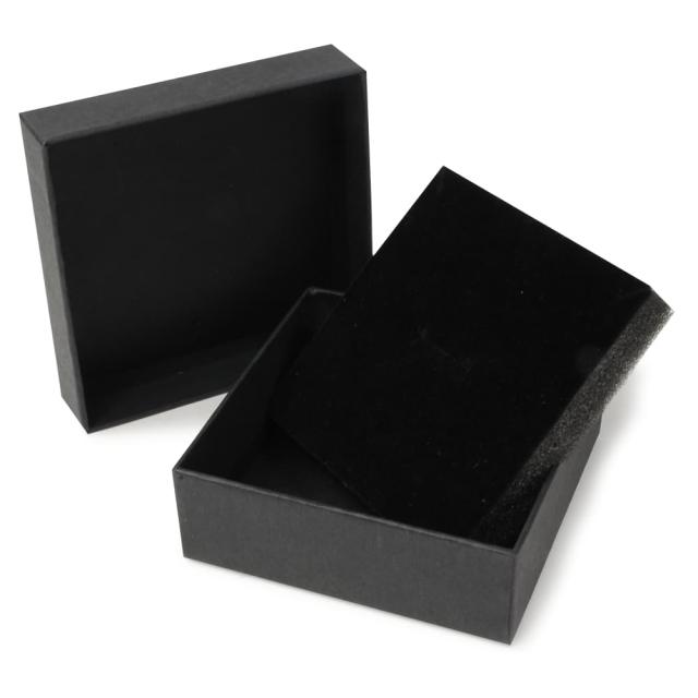 ギフトボックス 貼り箱 10×10×3.5cm アクセサリーケース [ ブラック / 50個セット ][rev439895_50set]_1