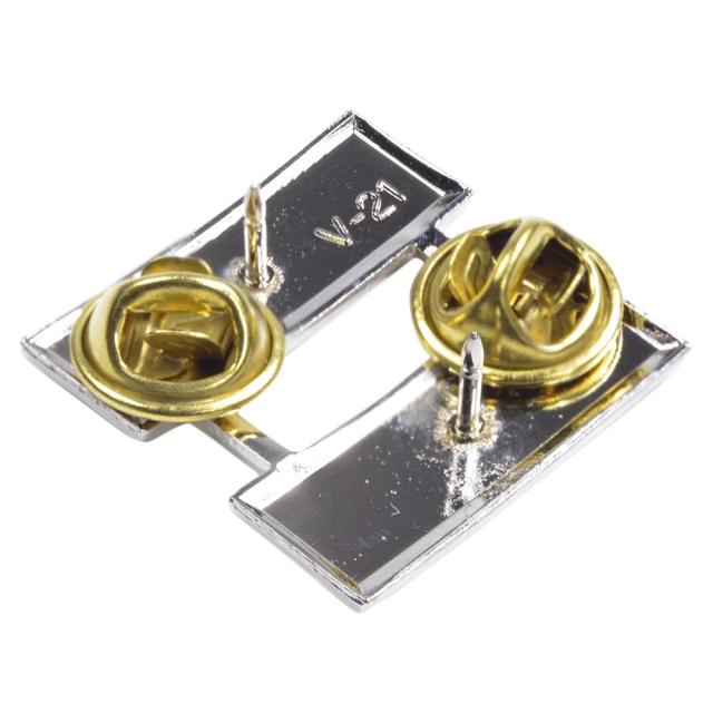 希少 階級章 バッチ 2個セット Rothco ピンバッジ 米軍階級章 大尉 2個セット [ シルバー ][ro1702]の