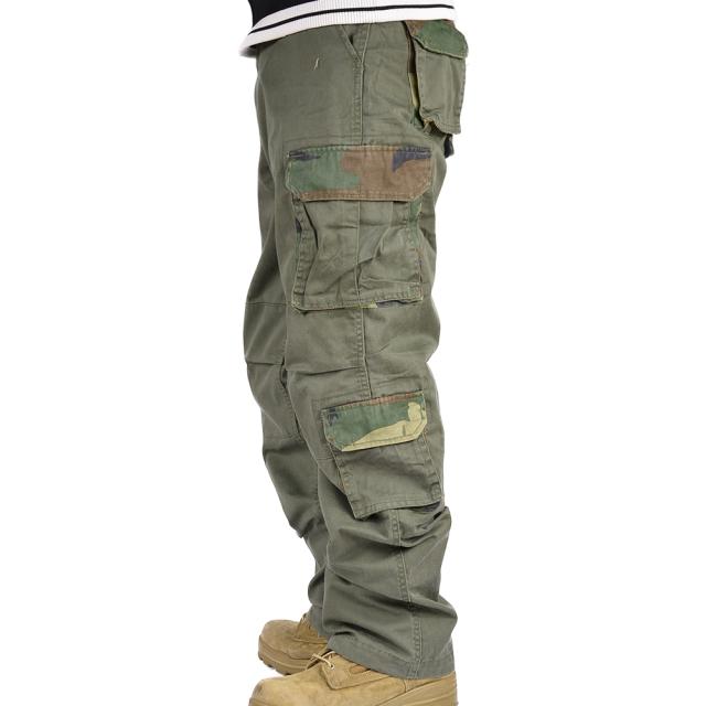 Rothco カーゴパンツ ビンテージ調 パラトルーパー 一部迷彩 [ オリーブドラブ / XSサイズ ][ro2146xs] Rothco カーゴパンツ ビンテージ調 パラトルーパー 一部迷彩