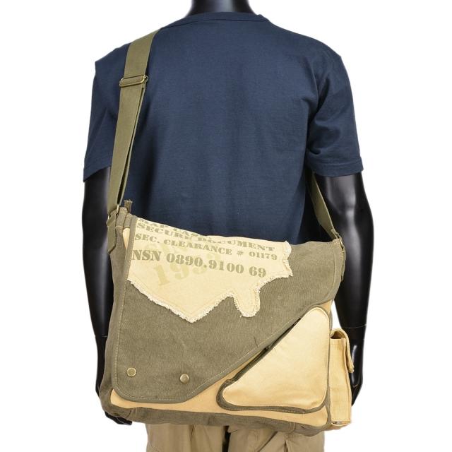 ROTHCO ショルダーバッグ ヴィンテージキャンバス ツートンカラー [ オリーブドラブ&タン ][ro9248odt]