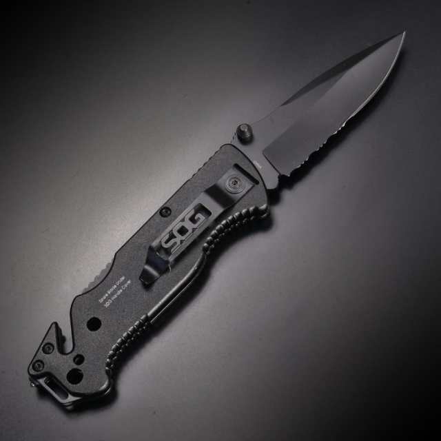 SOG 折りたたみナイフ ESCAPE 半波刃 ロックバック式[sogff25cp