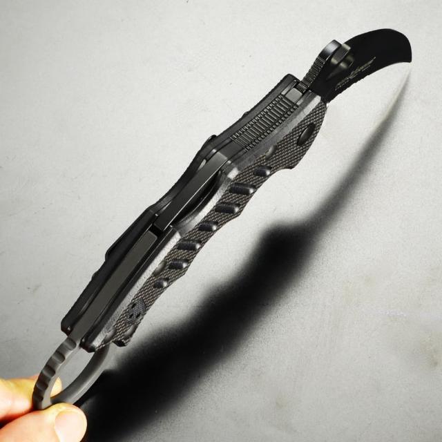 4 カランビット FOX カランビット 半波刃 G10ハンドル 折りたたみ式 ブラック