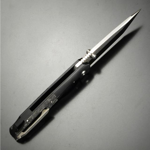 Kansept Knives 折りたたみナイフ WARRIOR タントー 直刃 チタンハンドル 収納ポーチ付き ブラック K1005T1[bk1005t1r]_2