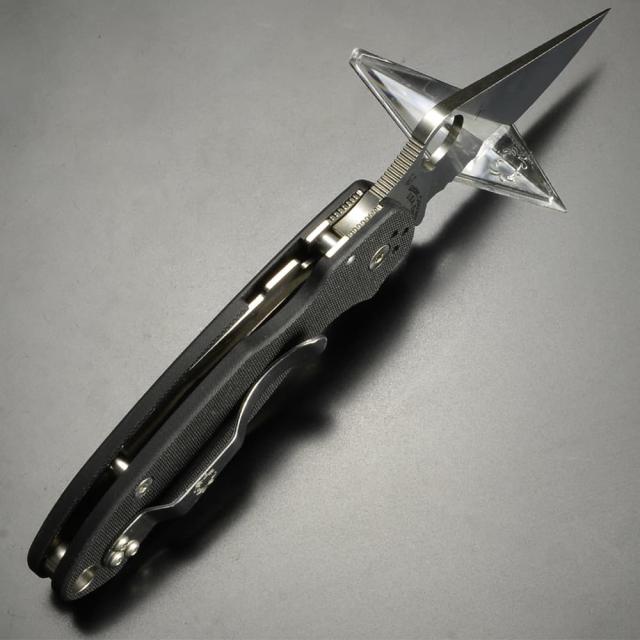 Spyderco 折りたたみナイフ Para3 サテンブレード G-10 コンプレッションロック 半波刃 C223G[bsc223gpsr]_2