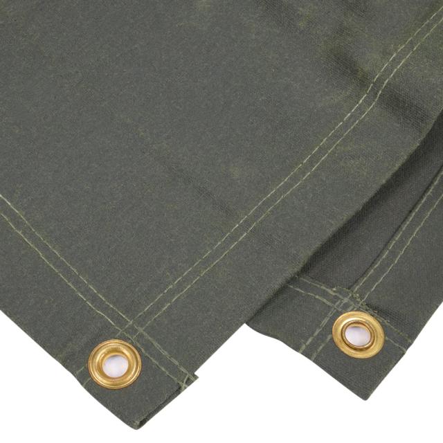 キャンバスタープ 16oz 蝋引き帆布 ターポリン 軍幕 OD色 [ 6×8ft