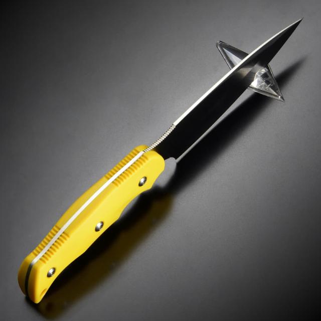 G・SAKAI アウトドアナイフ NEWサビナイフ3 直刃 イエロー[gssabi3ys