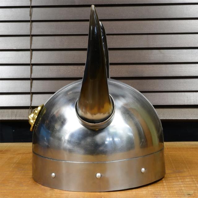 バイキングヘルメット 2本角 鉄兜 ライオンエンブレム[ra05632]の通販