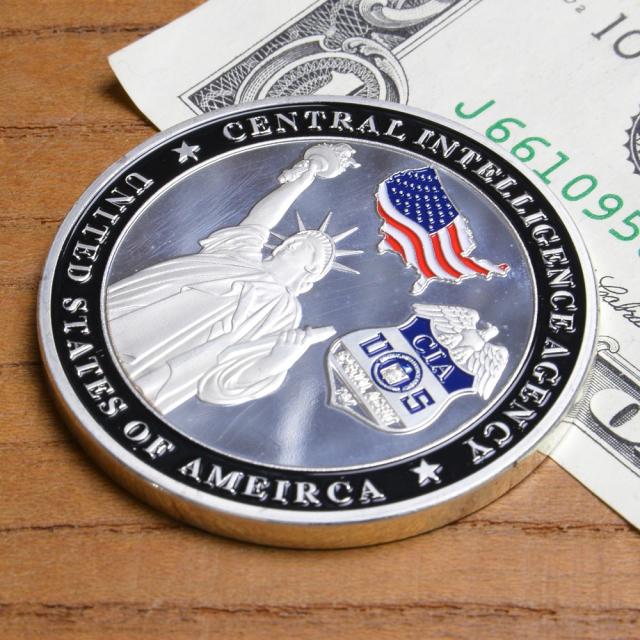 チャレンジコイン 自由の女神 CIA 紋章 白頭鷲 記念メダル[rev434630