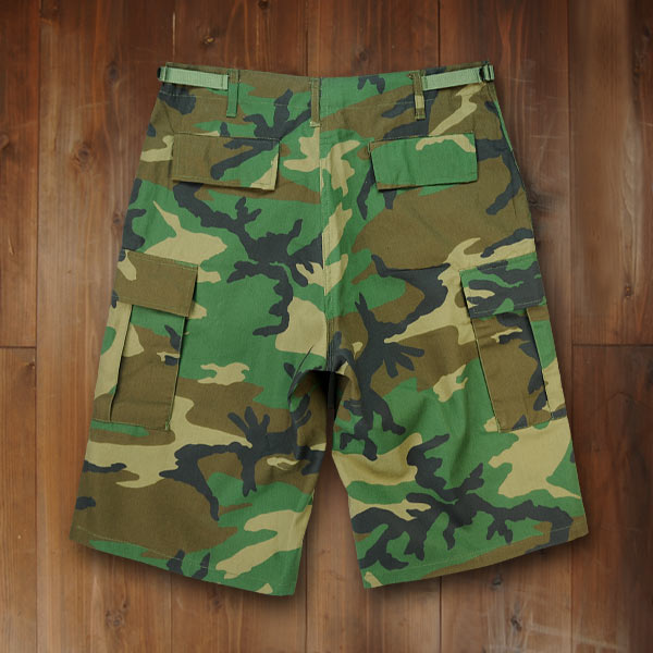 Rothco ハーフカーゴパンツ BDUショーツ ジッパー [ シティカモ / Mサイズ ][ro7769m] Rothco ハーフカーゴパンツ BDUショーツ ジッパー [ ウッドランドカモ