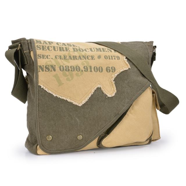 ROTHCO ショルダーバッグ ヴィンテージキャンバス ツートンカラー [ オリーブドラブ&タン ][ro9248odt]
