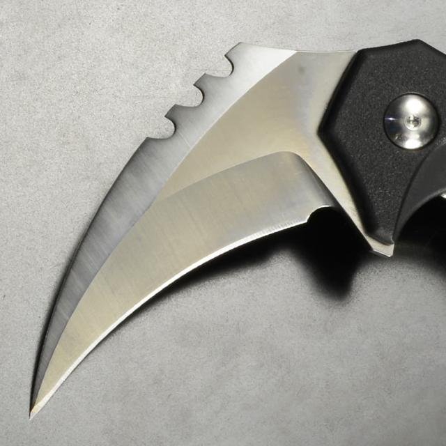 Brous Blades カランビットナイフ Enforcer 折りたたみ式 ライナーロック BRBM001 [ シルバー ][bbrbm001r]_3