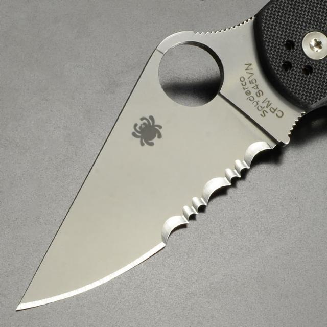 Spyderco 折りたたみナイフ Para3 サテンブレード G-10 コンプレッションロック 半波刃 C223G[bsc223gpsr]_3