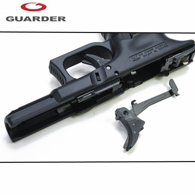 マーケット－通販サイト　マーケット　au　GUARDER　PAY　PAY　GLOCK19用　東京マルイGBB　GLK-142[ra09190]の通販はau　スチール製トリガーレバー　レプズギア