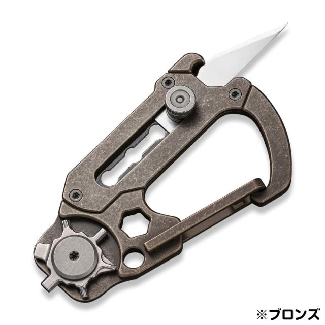 CIVIVI マルチツール Polymorph カラビナ型 チタン製 替え刃3本付き [ ブルー ][ra13260]_3
