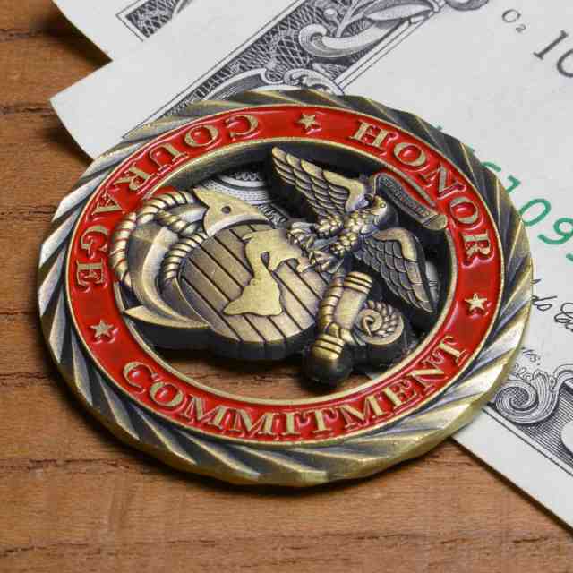 チャレンジコイン 紋章 アメリカ海兵隊 記念メダル[rev434609]の