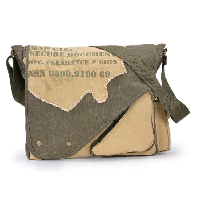 ROTHCO ショルダーバッグ ヴィンテージキャンバス ツートンカラー [ オリーブドラブ&タン ][ro9248odt]