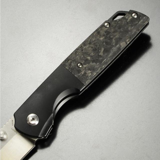 Kansept Knives 折りたたみナイフ WARRIOR タントー 直刃 チタンハンドル 収納ポーチ付き ブラック K1005T1[bk1005t1r]_4
