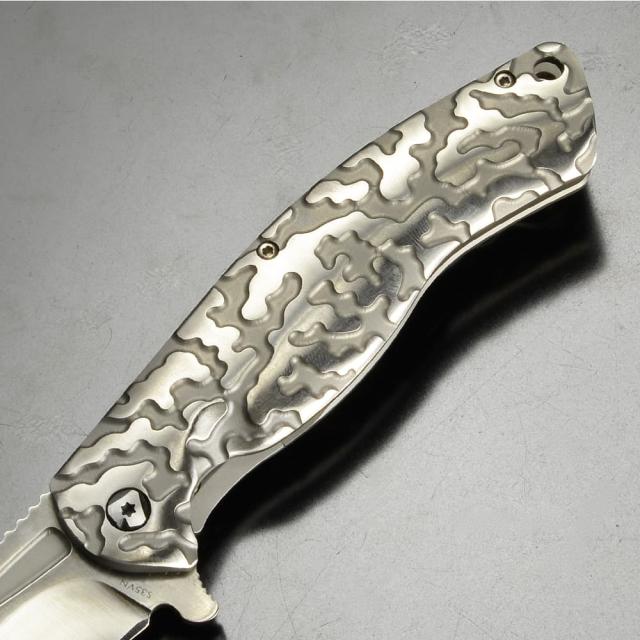 V NIVES 折りたたみナイフ Atmosphere フレームロック式 チタニウム