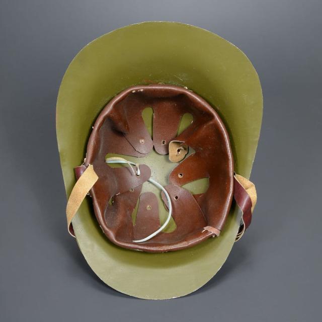 旧ソ連 消防隊放出品 ヘルメット スチール製 1970年代 OD[ra06634]の