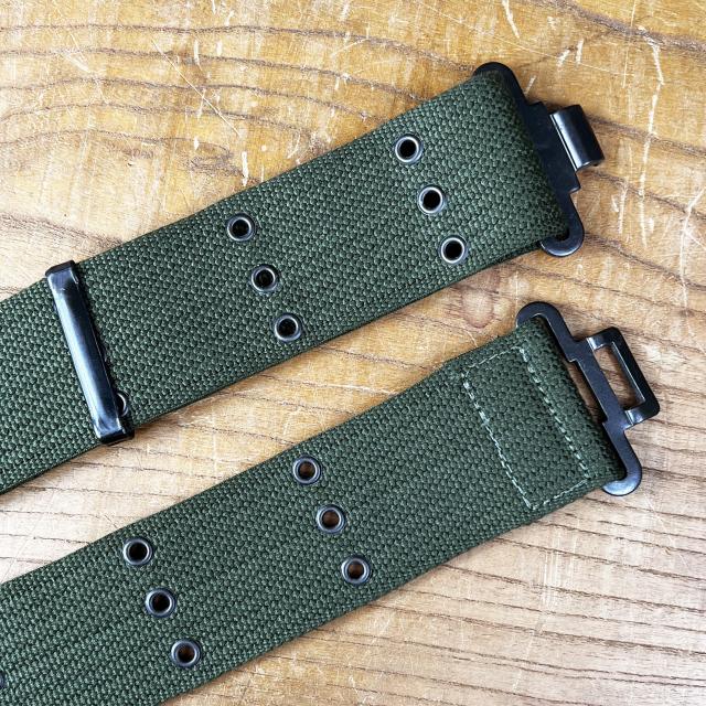 ベルギー軍放出品 ピストルベルト 布製 ドットボタン [ 可 ][ra16733
