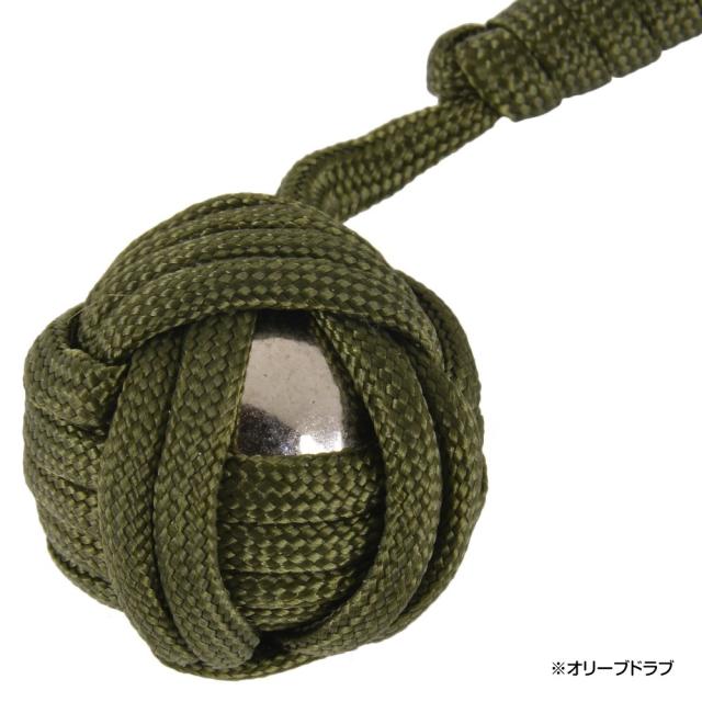 猿玉さん専用品 パラコードキーホルダー 猿玉 鉄球入り [ ブラック ][rev07146