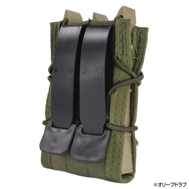 High Speed Gear ライフル&amp;拳銃用マグポーチ TACO LT ダブルデッカー M4/AK/7.62mm/9mm/45口径 軽量 17DD00 [ ブラック ][hsg17dd00bk]_5