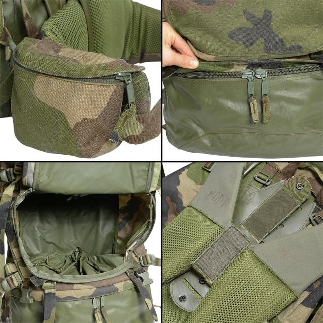 フランス軍放出品 F-2バックパック 90L CCE迷彩 [ 迷彩ストラップ