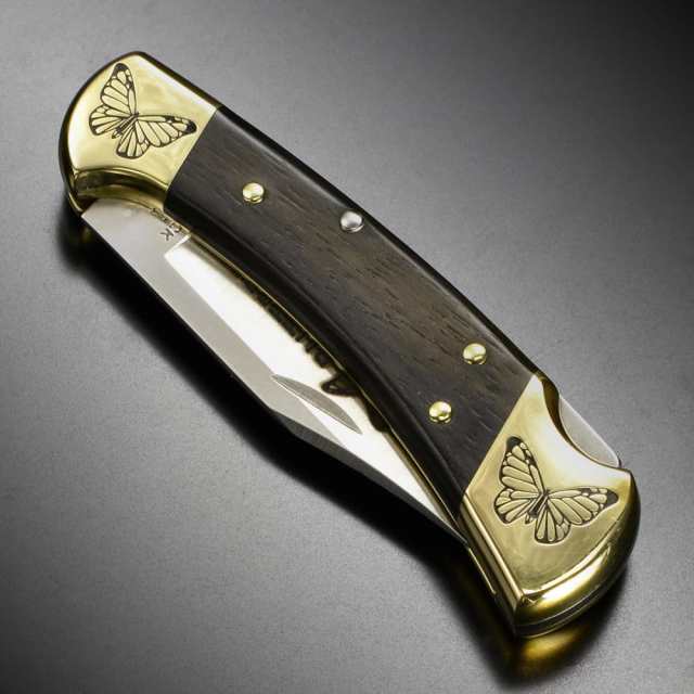 BUCK 折りたたみナイフ 112 限定品 イエローホースカスタム バタフライ 