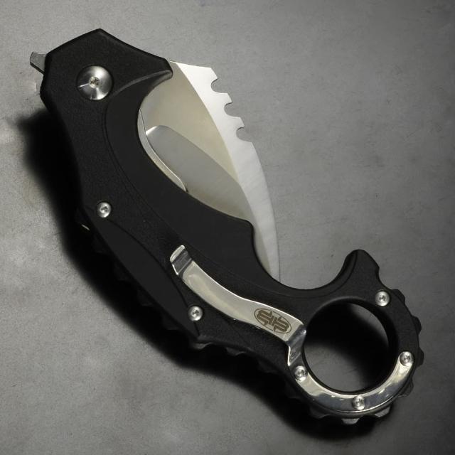 Brous Blades カランビットナイフ Enforcer 折りたたみ式 ライナーロック BRBM001 [ シルバー ][bbrbm001r]_6