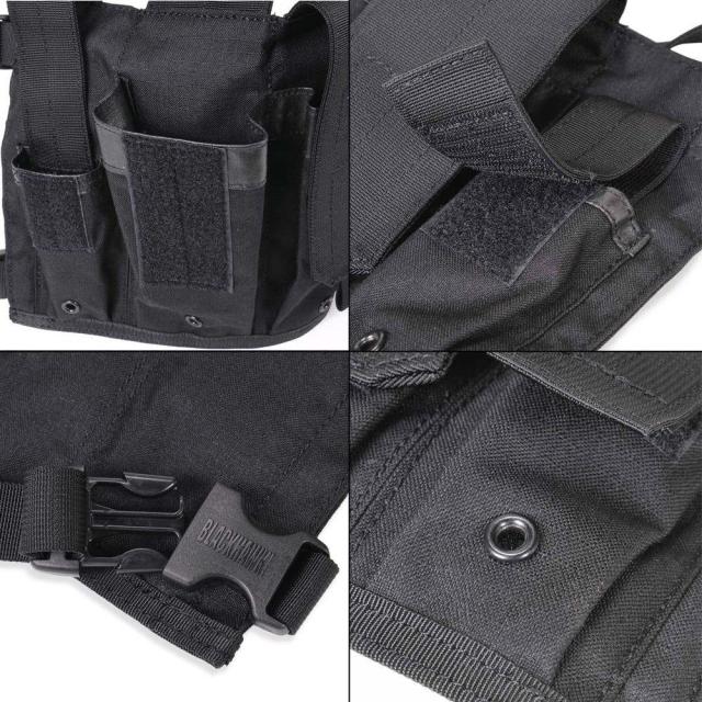 BLACKHAWK チェストリグ M16 M4マグ 8本収納 55CP01 [ ブラック