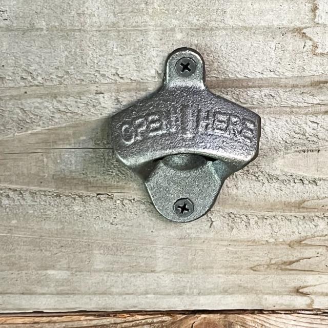 ボトルオープナー 壁付け型 アンティーク調 栓抜き [ 小