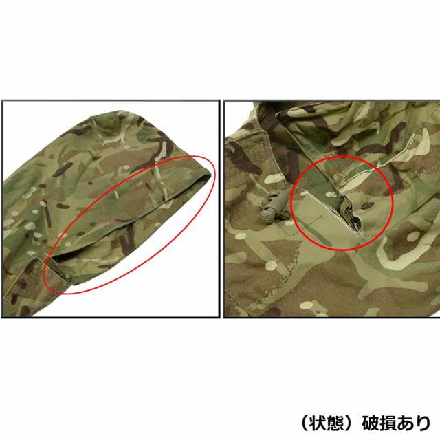 イギリス軍放出品 マウンテンパーカー 裏地メッシュなし 粘り強 国旗パッチ付き MTPカモ 防風