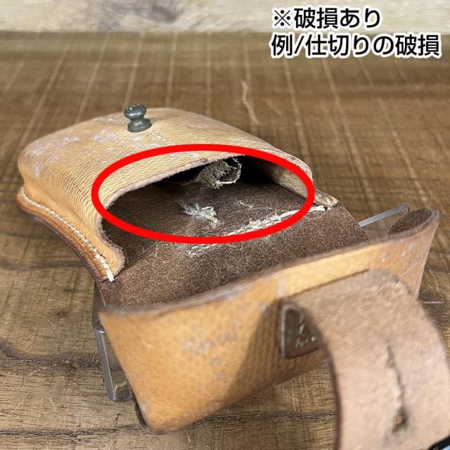 マガジンポーチセット チェコ軍放出品 SMGマガジンポーチ Vz61マガジン専用 革製 [ 難あり