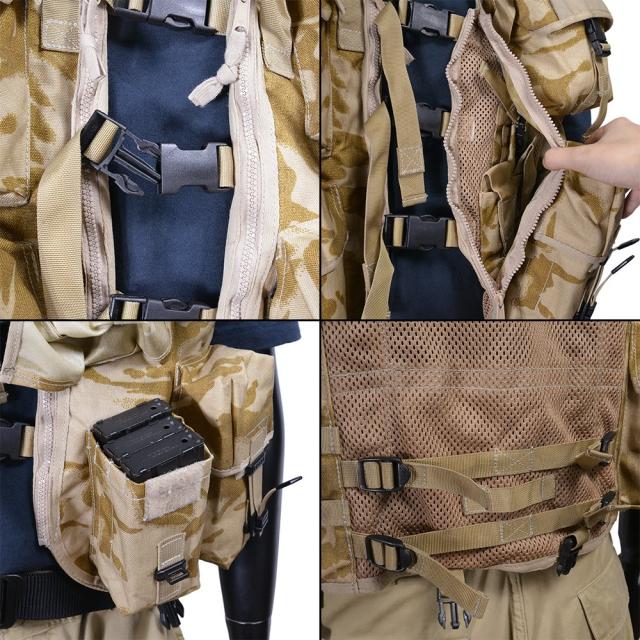 イギリス軍 砂漠迷彩DPM タクティカルベスト（ポーチ 7個付き） 【公式