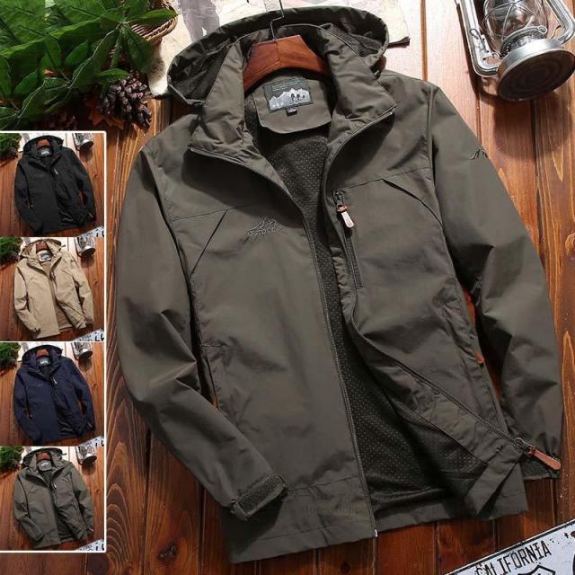 マウンテンパーカー メンズ フード脱着可 ミリタリージャケット ジャケット 撥水 大きいサイズ アウトドアウエア 春秋