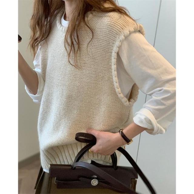 新品 ニットベスト ベスト レディース 春 秋 冬 40代 ニット