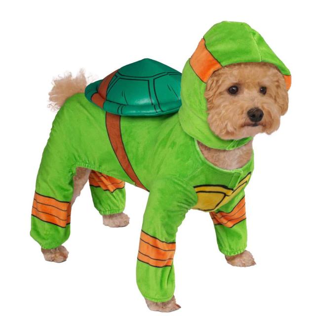 ミュータントタートルズ コスプレ ペット 衣装 服 犬 ハロウィン 仮装 猫 Teenage Mutant Ninja Turtles Nickelodeon ティーンエイジ・ミュータント・ニンジャ・タートルズ レオナルド ボーイズ コスプレ フード付きカバーオール