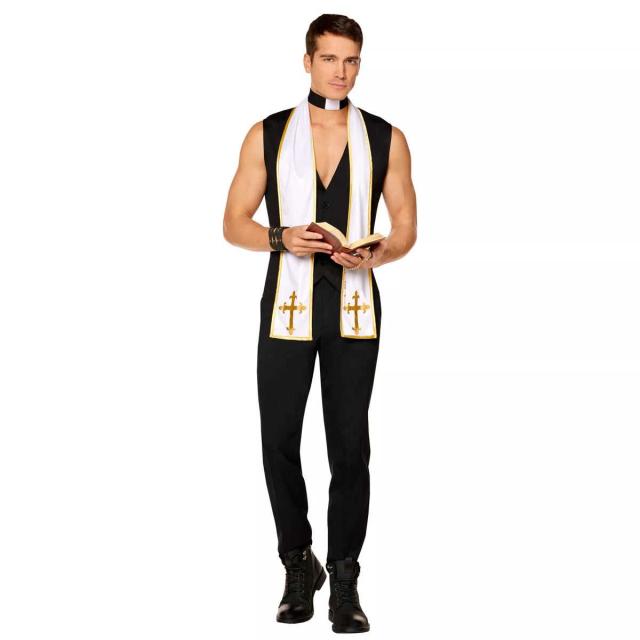 神父 コスプレ 大人 セクシー 男性 メンズ 仮装 牧師 Priestの通販は