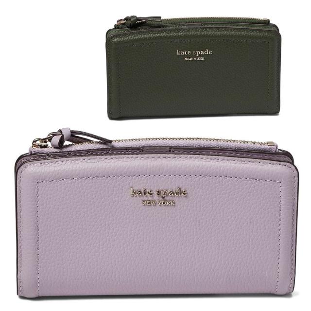 送料無料 ケイトスペード 財布 レディース 二つ折り ブランド シンプル ファスナー  小銭入れ 薄型 kate spade new york