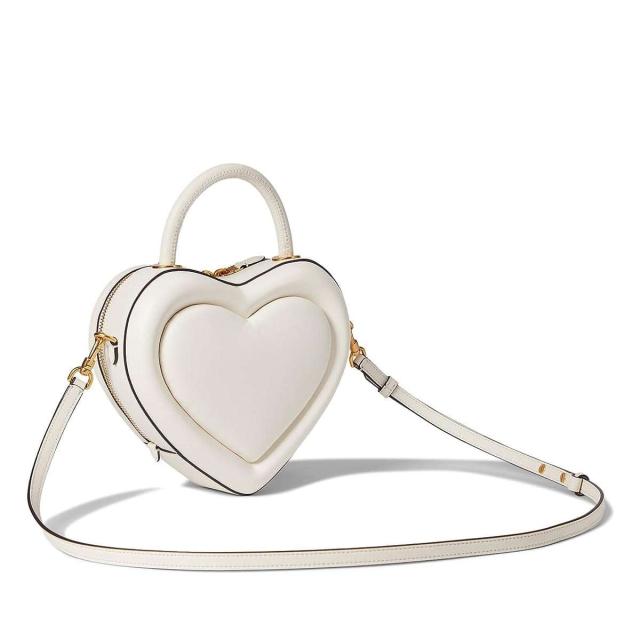 (美品) ケイトスペード　ショルダーバッグ　ハート型　クロスボディ　完売品 kate spade】新作☆かご素材 大人気*ハート型クロスボディ
