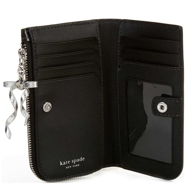 ケイトスペード 財布 二つ折り レディース 猫キャット ブランド 本革
