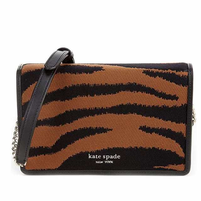 送料無料 ケイトスペード ショルダーバッグ 新品 小さめ 斜め掛け 大人 ブランド キャンバス トラ柄 Kate Spade New York