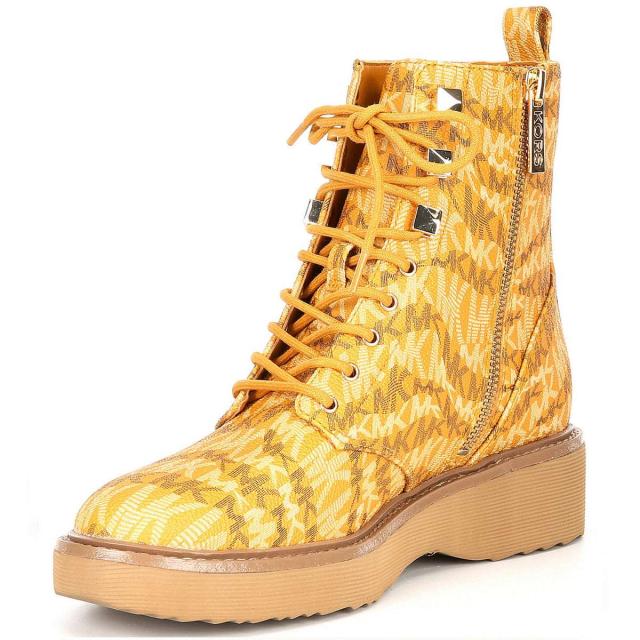 送料無料 マイケルコース ワークブーツ レディース レースアップ