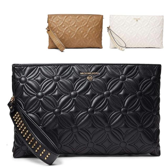 送料無料 マイケルコース クラッチバッグ ポーチ レディース ブランド リストレット 小物入れ 大きめ 可愛い Michael Kors