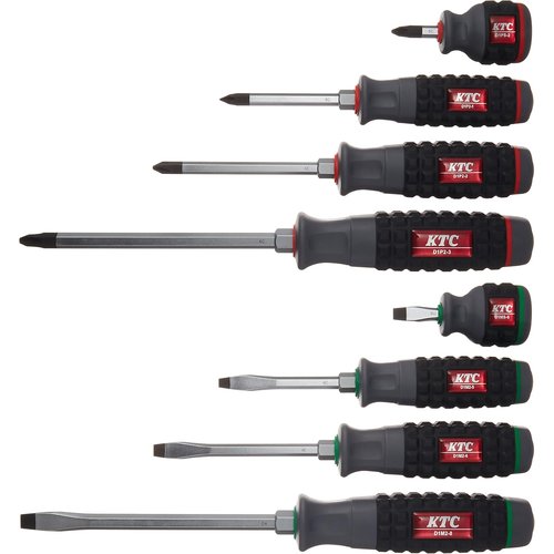 京都機械工具 KTC 樹脂柄ドライバセット貫通タイプ8本組