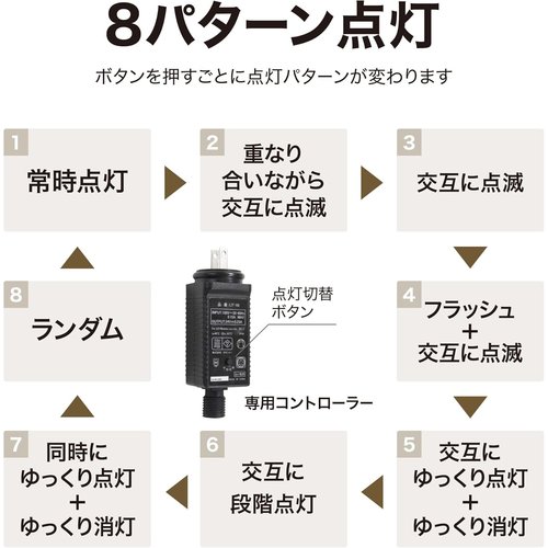 タカショー ガーデンライト イルミネーション カーテン 水 温かみのある光 塩化ビニル樹脂 LIT-SC96WB_4