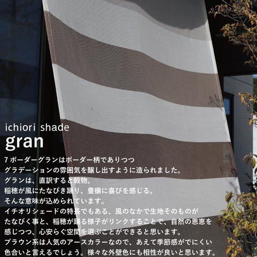 サンシェード 日除け 雨よけ シェード UVカット 目 ガーデン ベランダ イチオリシェード 7ボーダー グラン_1