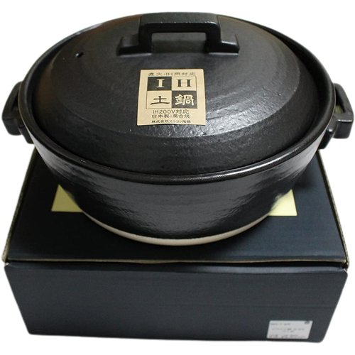 STYLE BLACK 土鍋 IH対応 7号 IH鍋 1-2人用 直火可 万古焼