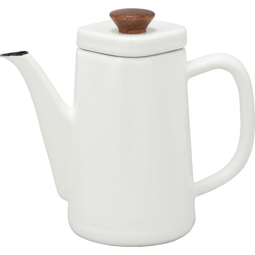 田んぼ琺瑯 Nodahoro コーヒーポット 1.2L ホーロー 日本製 アンビ 白いこと ANB-1.2PW